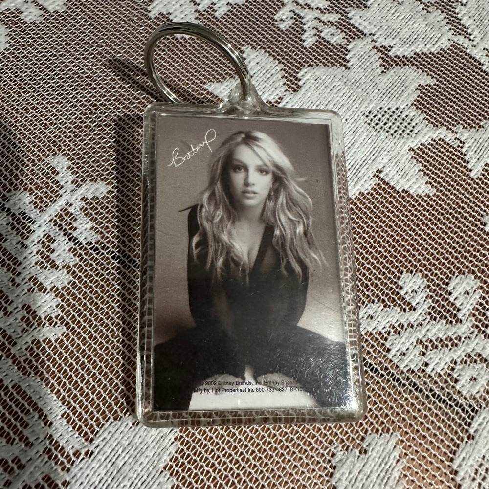 Britney Spears Keychain Unisex OS Clear Excellent 2002 Vintage Portrait Y2K
